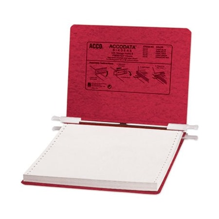 ACCO, PRESSTEX COVERS WITH STORAGE HOOKS, 2 POSTS, 6in CAPACITY, 9.5 X 11, EXECUTIVE RED
